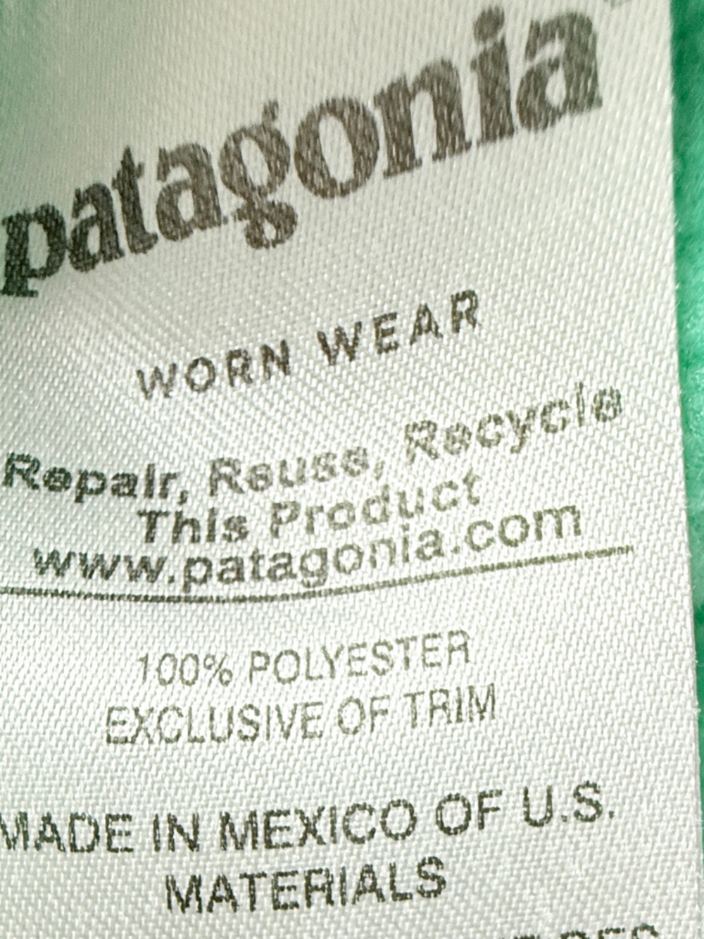 Patagonia Kids Green & Blue Fleece Vest with Royal Blue Trim - Picture 6 of 6